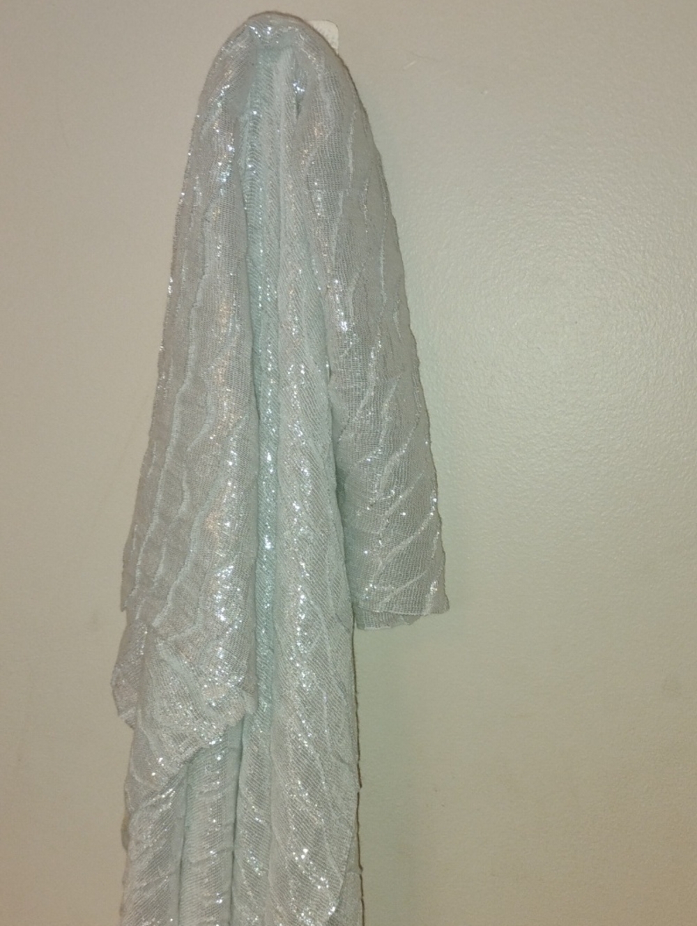 Shimmery White &Silver Mermaid/Ocean Waves ShimmerSequin Wrap